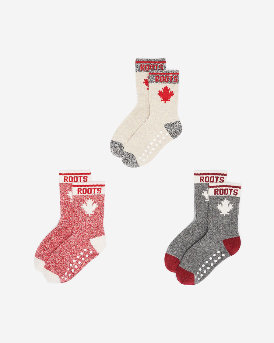 baby- und kleinkind-socken mit ahorn-motiv 3er-pack