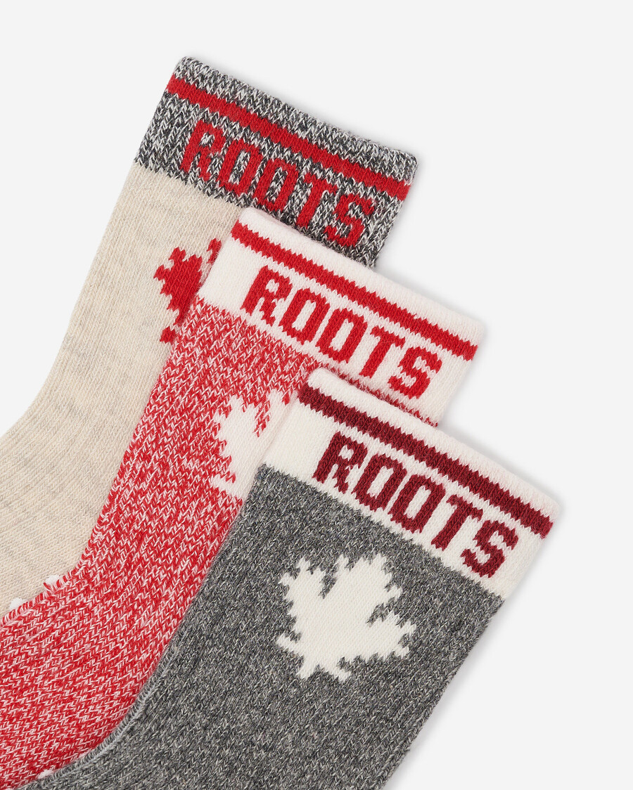 baby- und kleinkind-socken mit ahorn-motiv 3er-pack