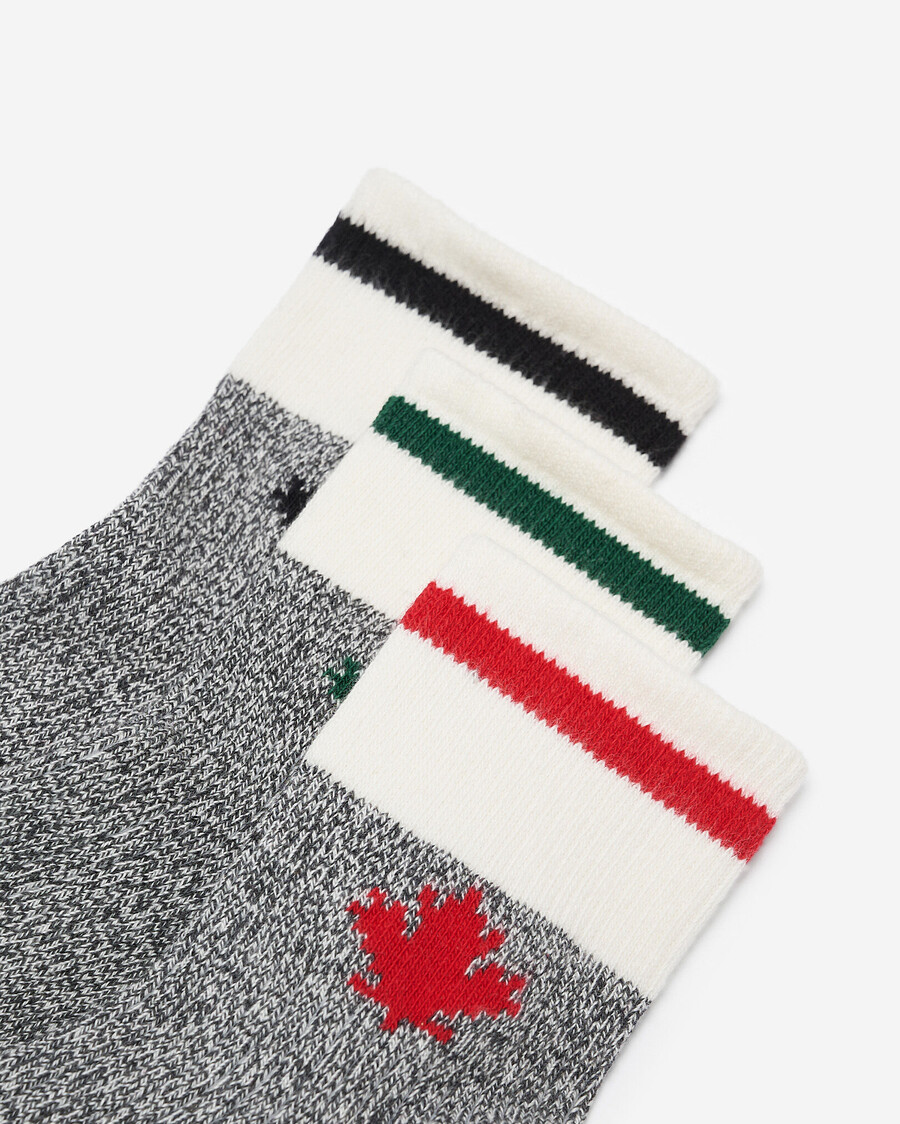 kinder-socken mit ahorn-motiv 3er-pack