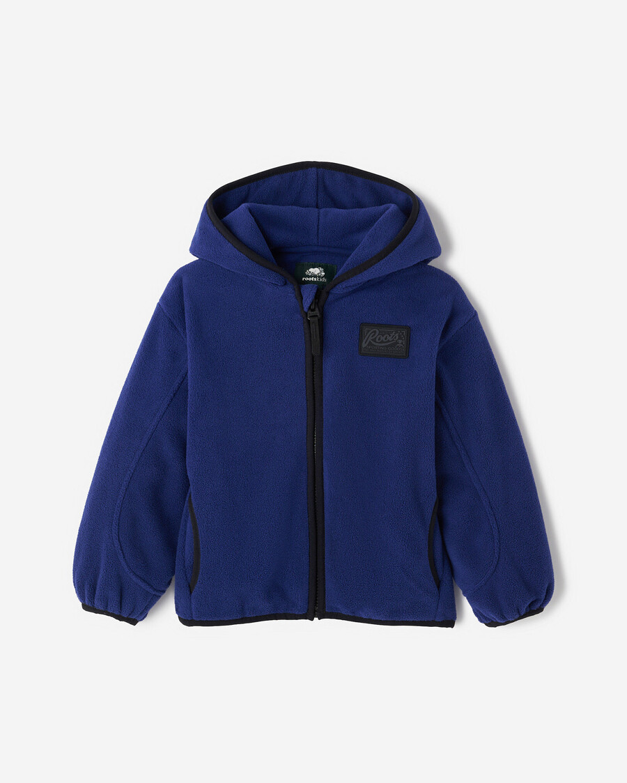 kleinkind-aktiv-mikrofleece-kapuzenjacke mit durchgehendem reißverschluss