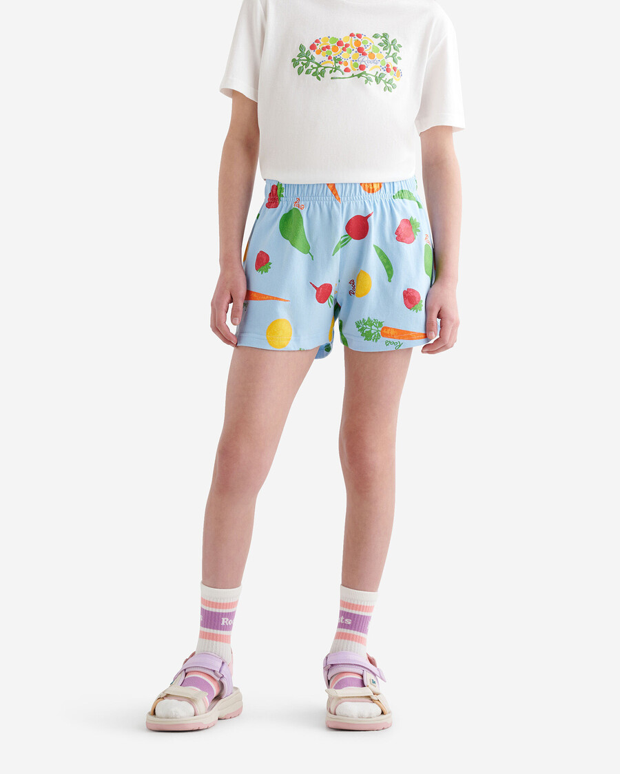 mädchen-shorts mit gartenmuster