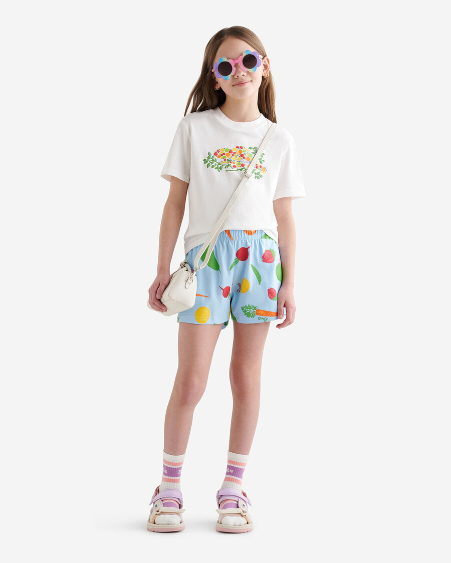mädchen-shorts mit gartenmuster