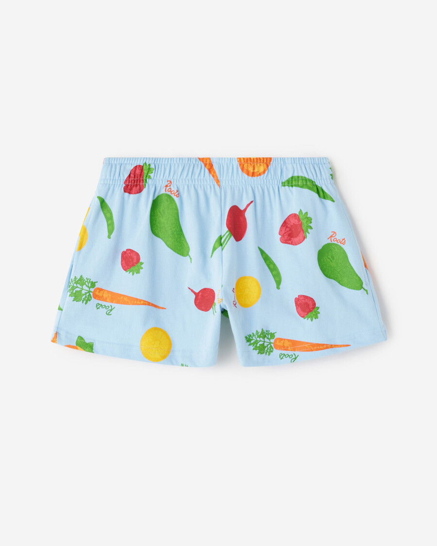 mädchen-shorts mit gartenmuster