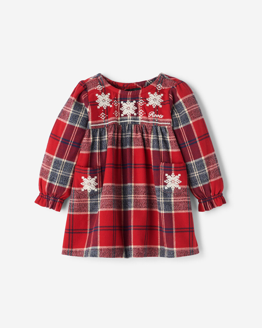 baby plaid tidings kleid