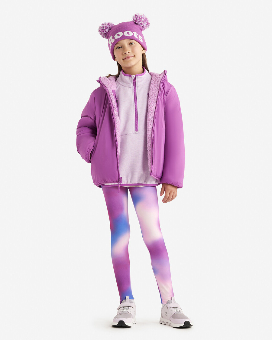 wendbare kinder-fleecejacke aus lammfell