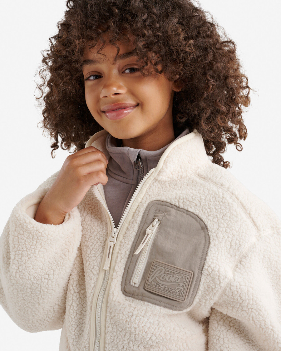 alta kinder-fleecejacke aus shearling
