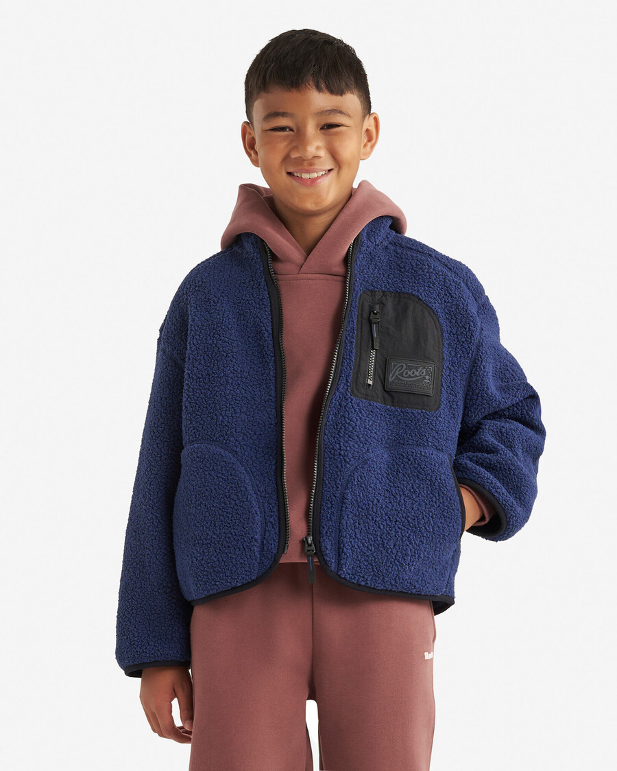 alta kinder-fleecejacke aus shearling