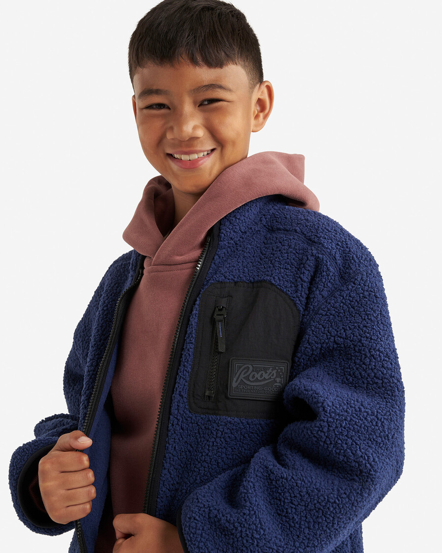 alta kinder-fleecejacke aus shearling