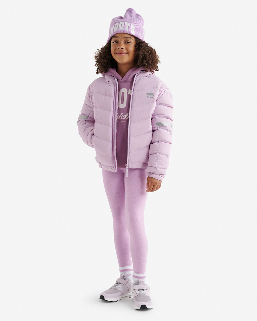 roots daunen-packbare jacke für kinder
