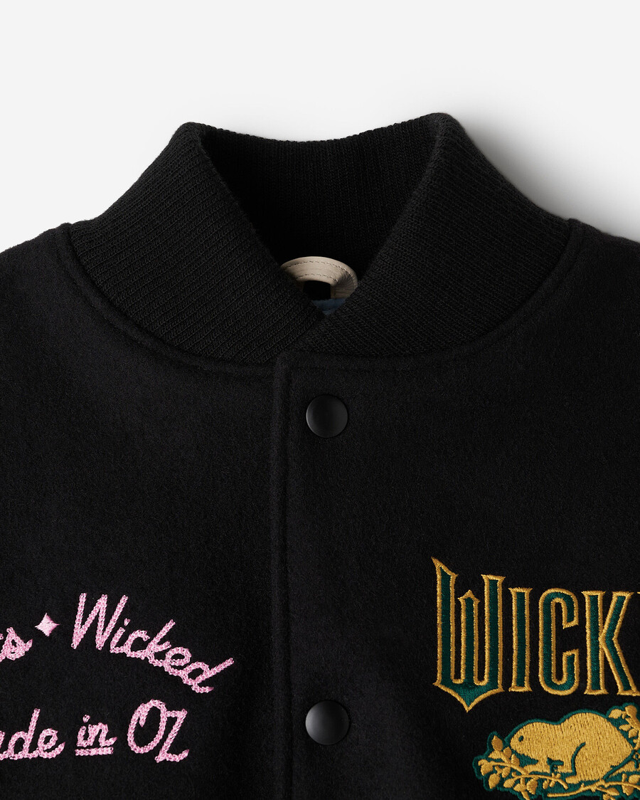 roots x wicked varsity-jacke für kinder
