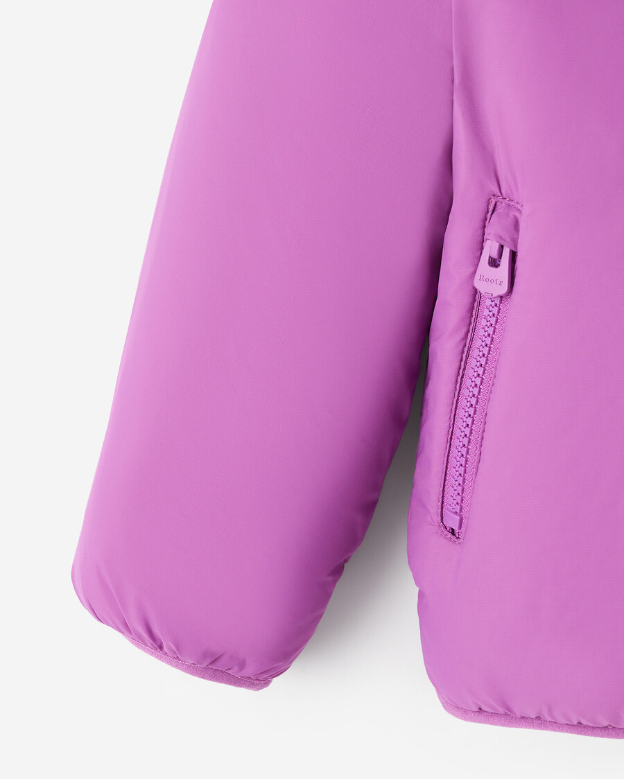 wendbare lammfell-fleecejacke für kleinkinder