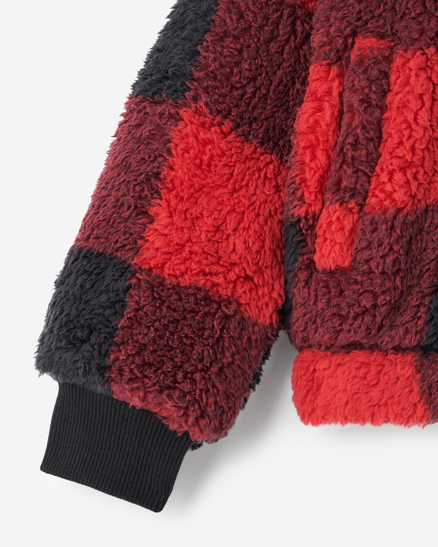 creekside shearling fleece-kapuzenjacke für kleinkinder mit durchgehendem reißverschluss