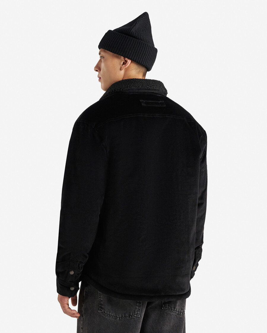 cord-fleece-gefütterte jacke