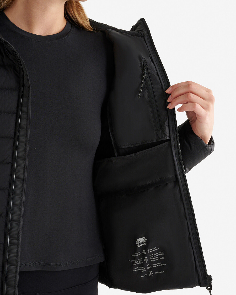 roots daunen-packbare jacke