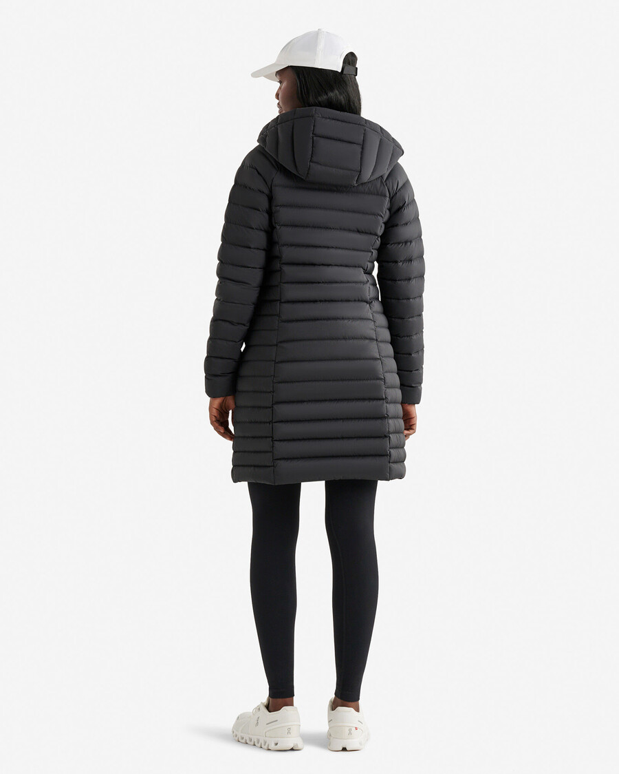 roots daunen-packbare lange jacke