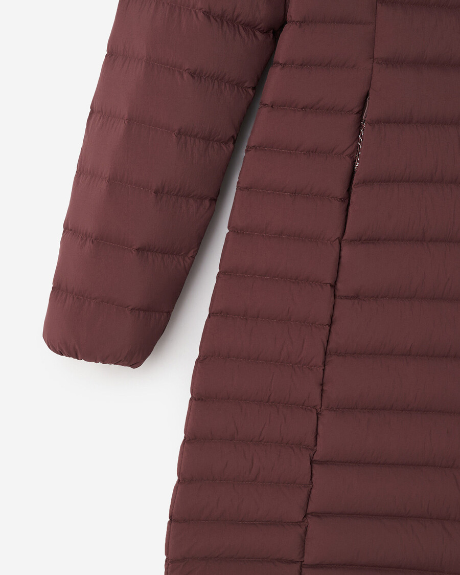 roots daunen-packbare lange jacke