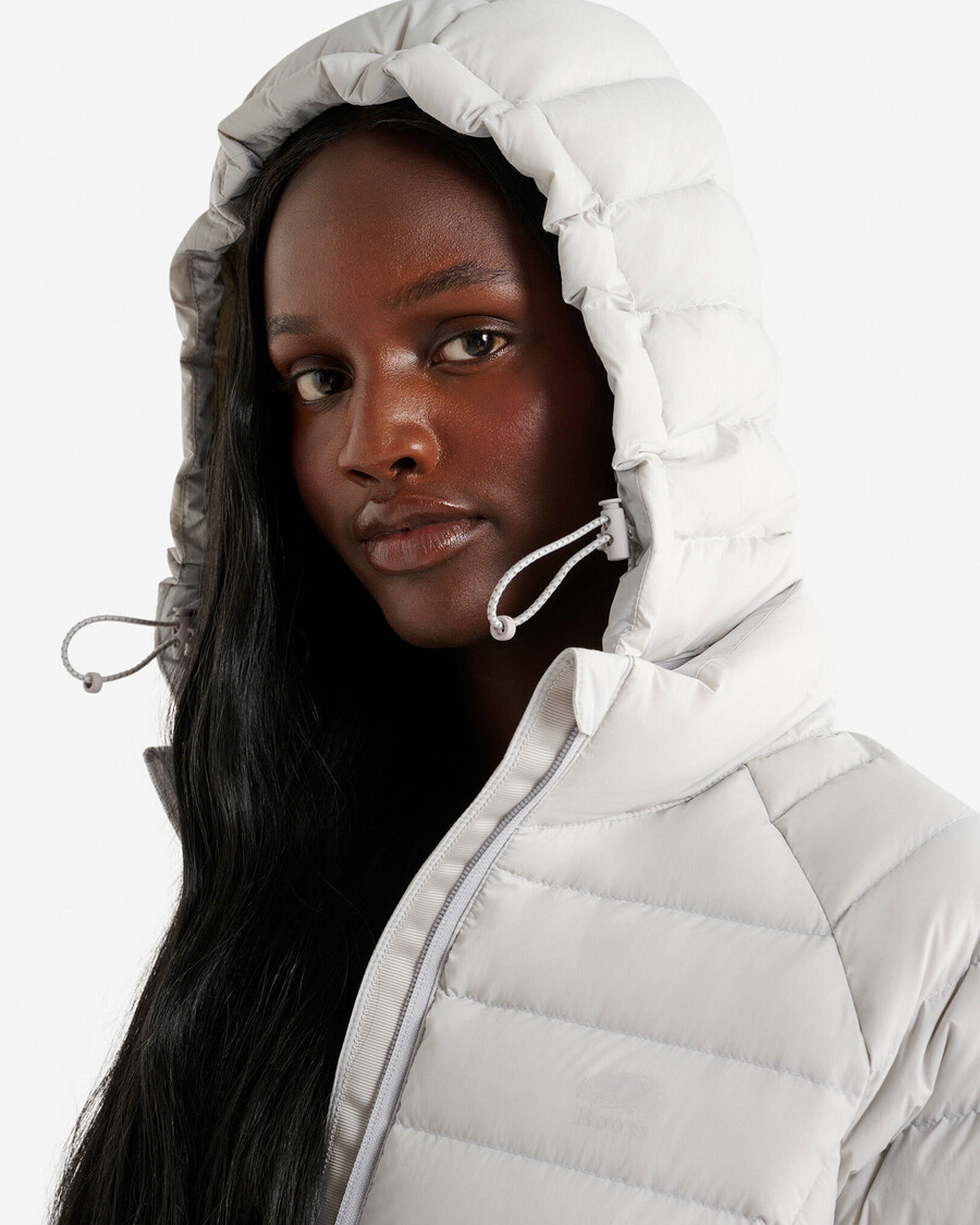 roots daunen-packbare lange jacke
