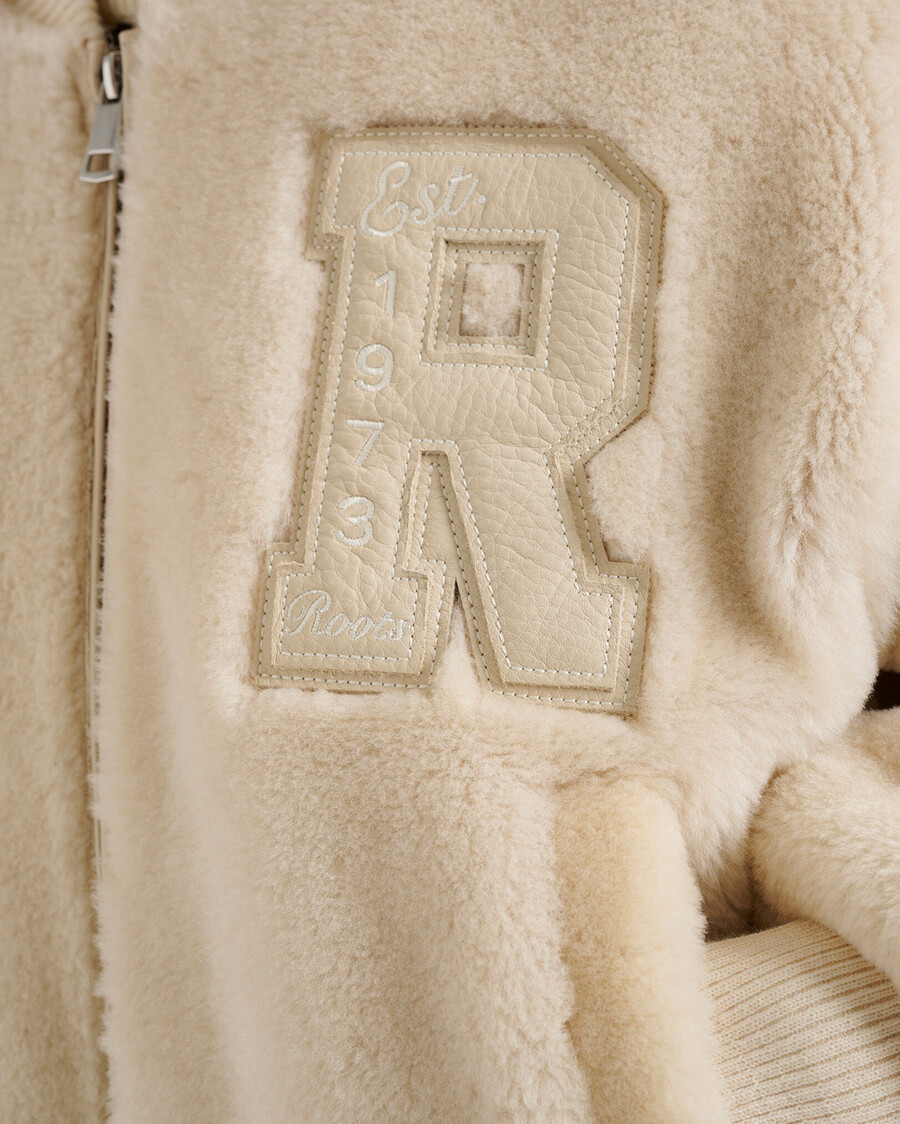 collegejacke mit lammfellfutter