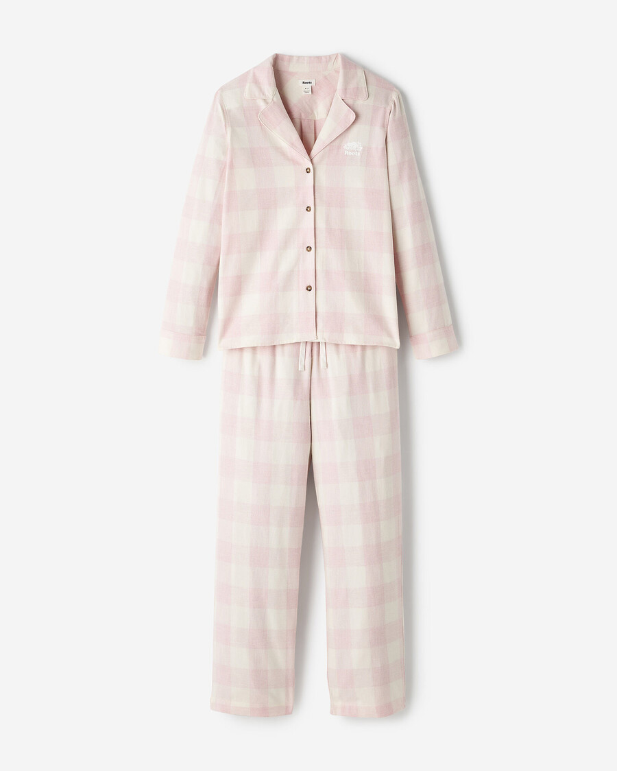 damen-pyjama-set mit park-karo