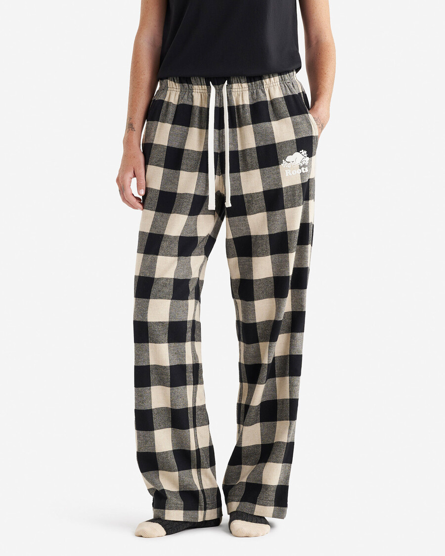 damen-pyjamahose mit karomuster
