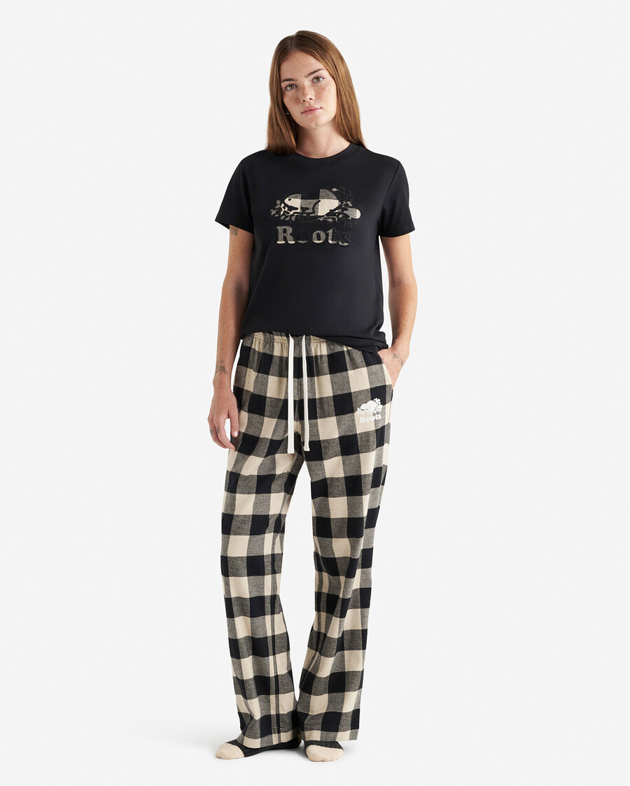 damen-pyjamahose mit karomuster