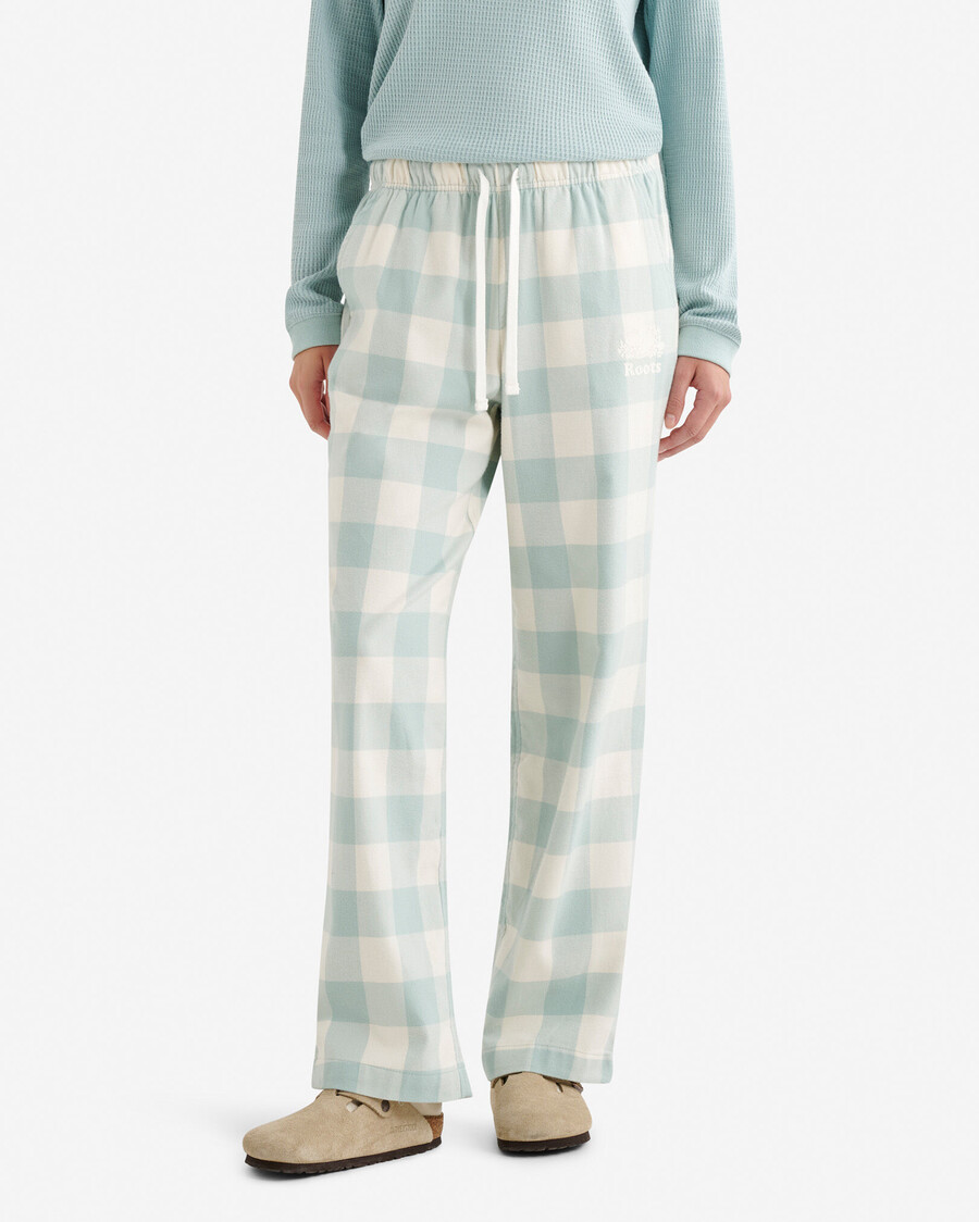 damen-pyjamahose mit karomuster