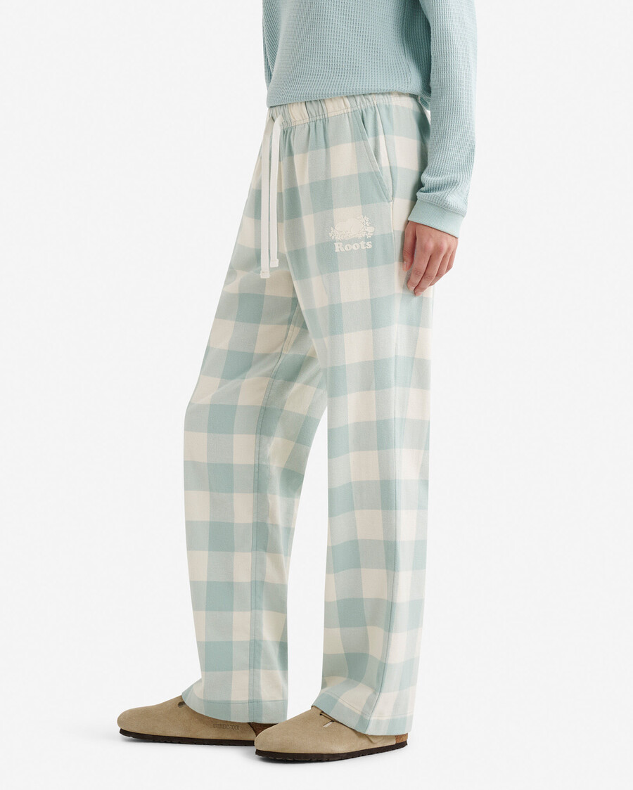 damen-pyjamahose mit karomuster