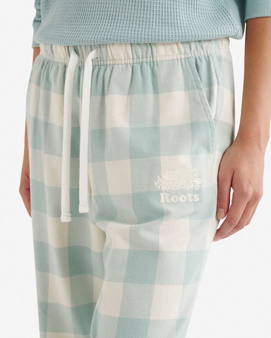 damen-pyjamahose mit karomuster