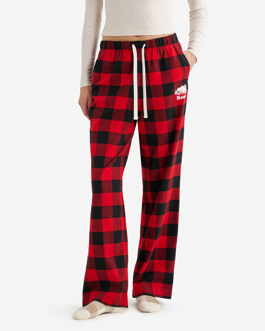 damen-pyjamahose mit karomuster
