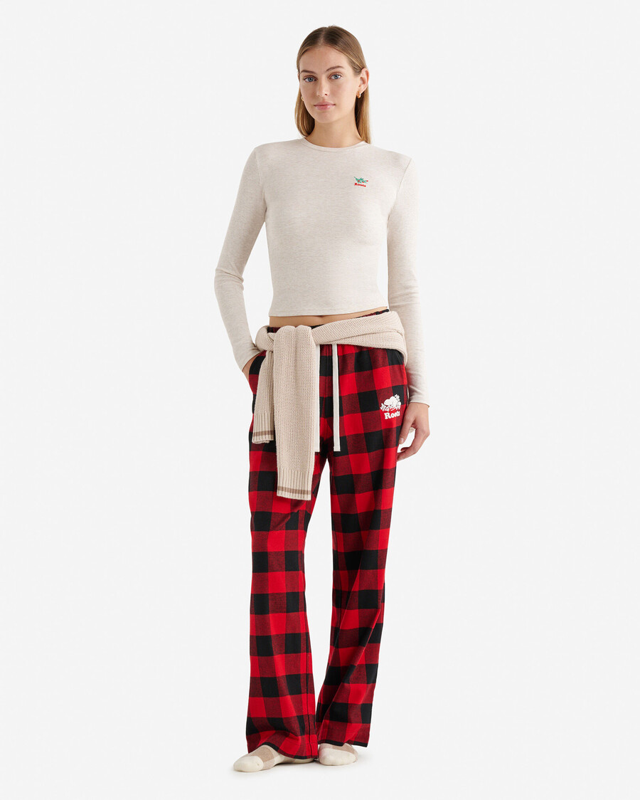 damen-pyjamahose mit karomuster