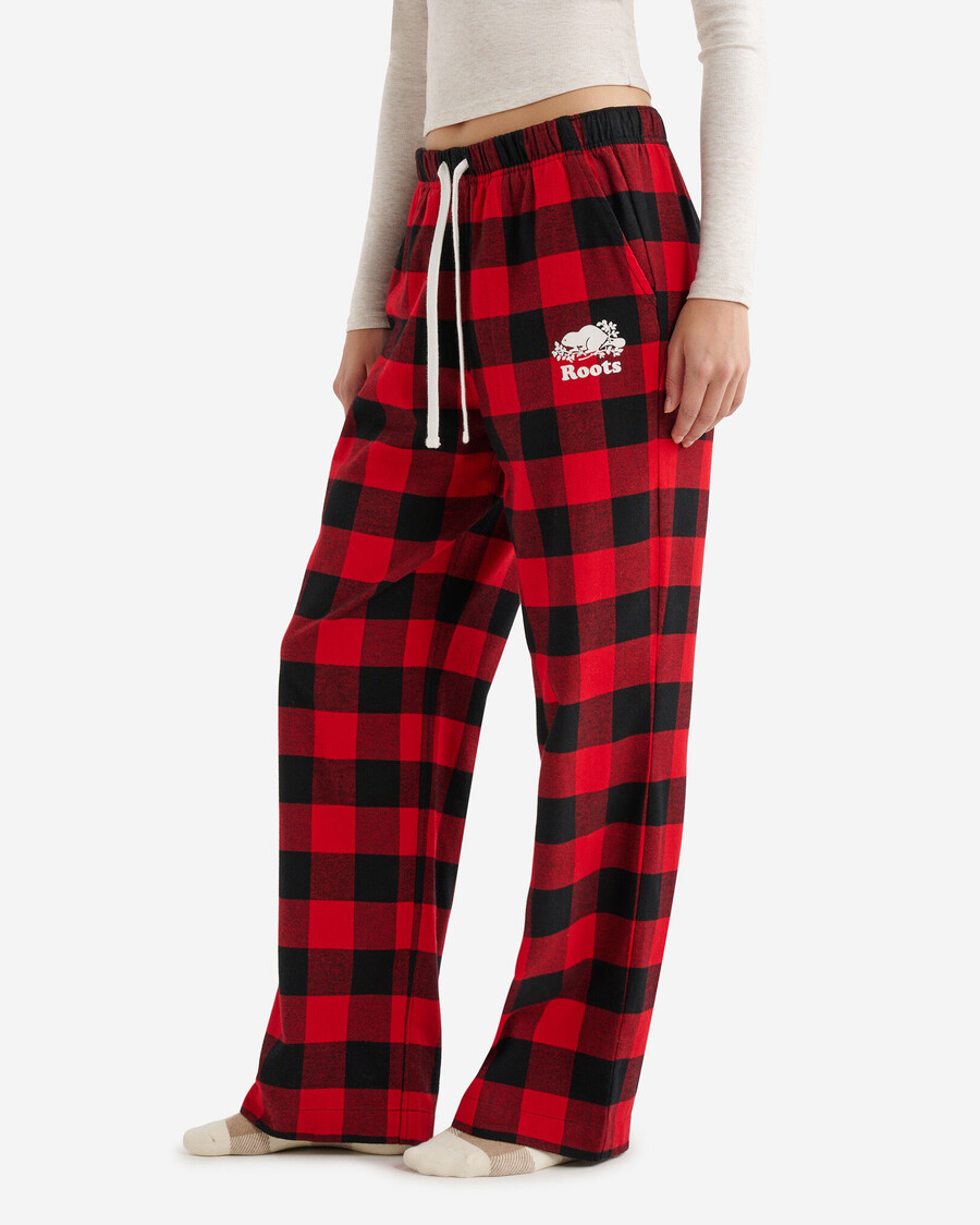 damen-pyjamahose mit karomuster