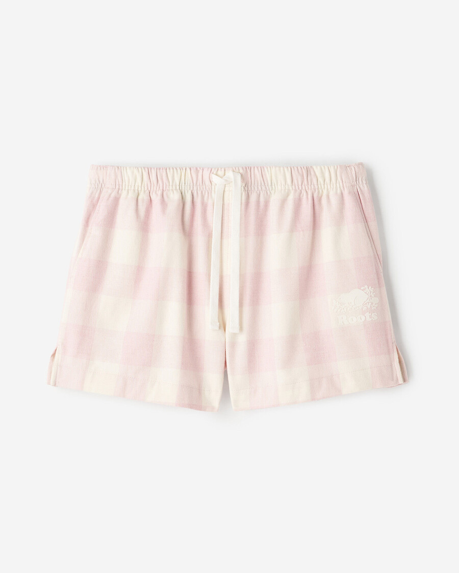 damen-pyjamashorts mit karomuster