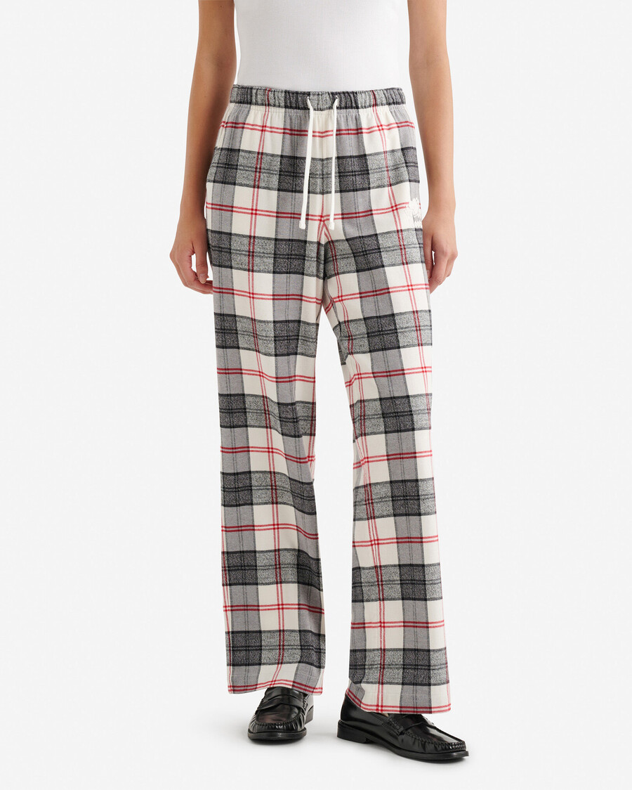 damen-pyjamahose mit karomuster
