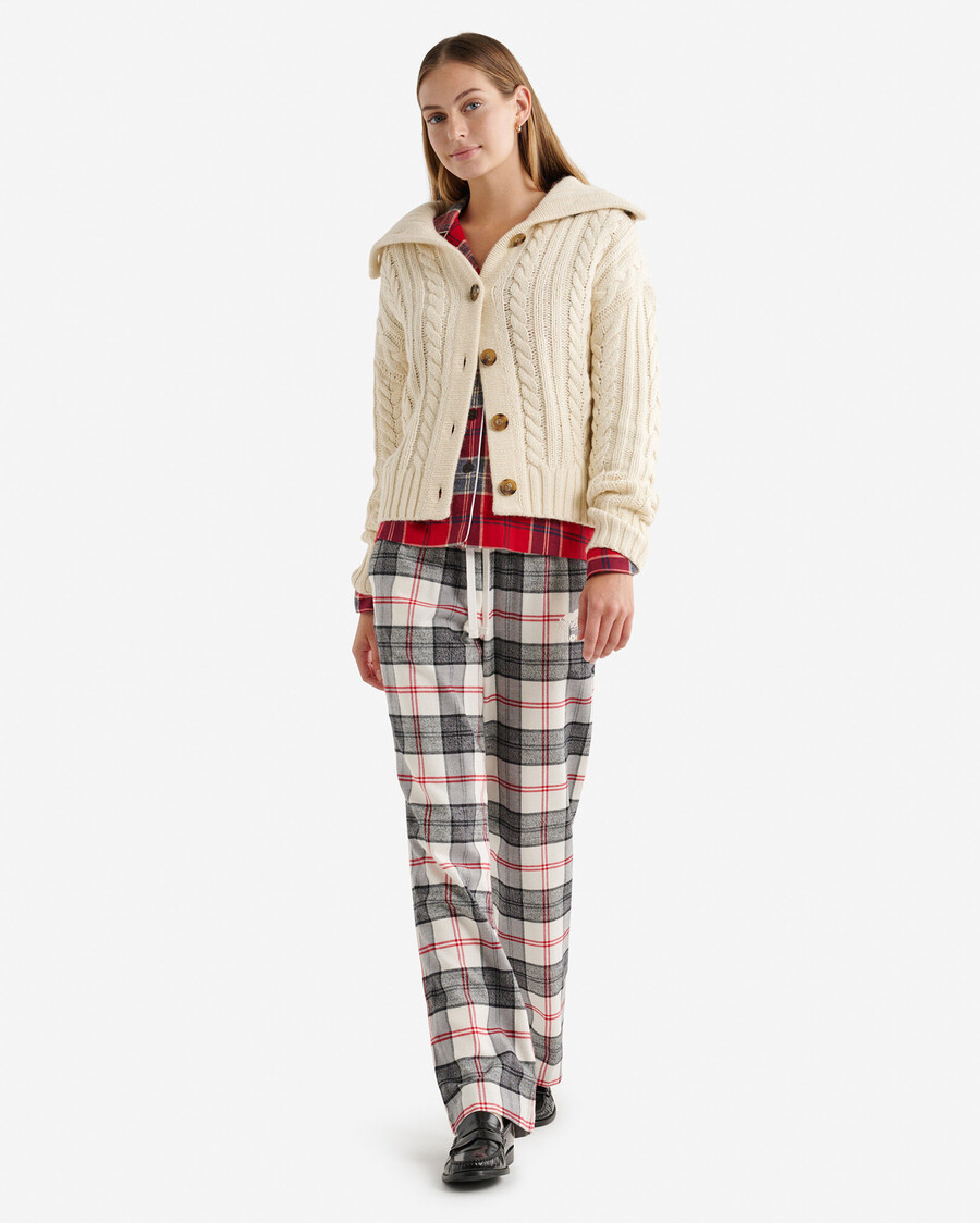 damen-pyjamahose mit karomuster