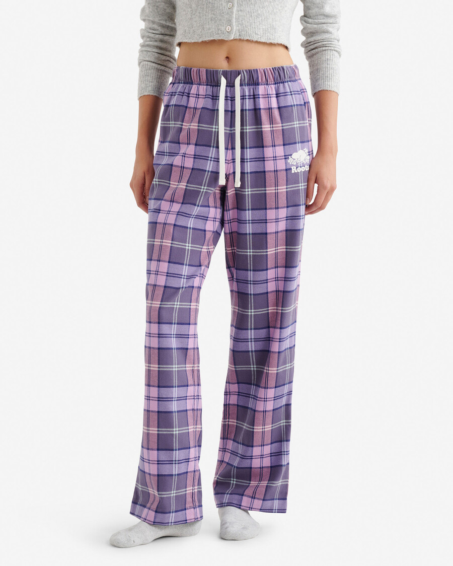 damen-pyjamahose mit karomuster