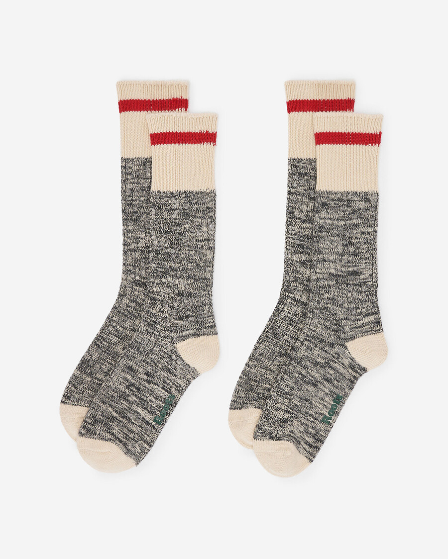 klassische baumwoll-cabin-socken für erwachsene 2er-pack