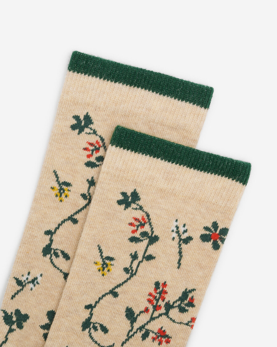 damen-socke mit blumenmuster
