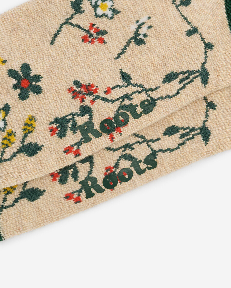 damen-socke mit blumenmuster
