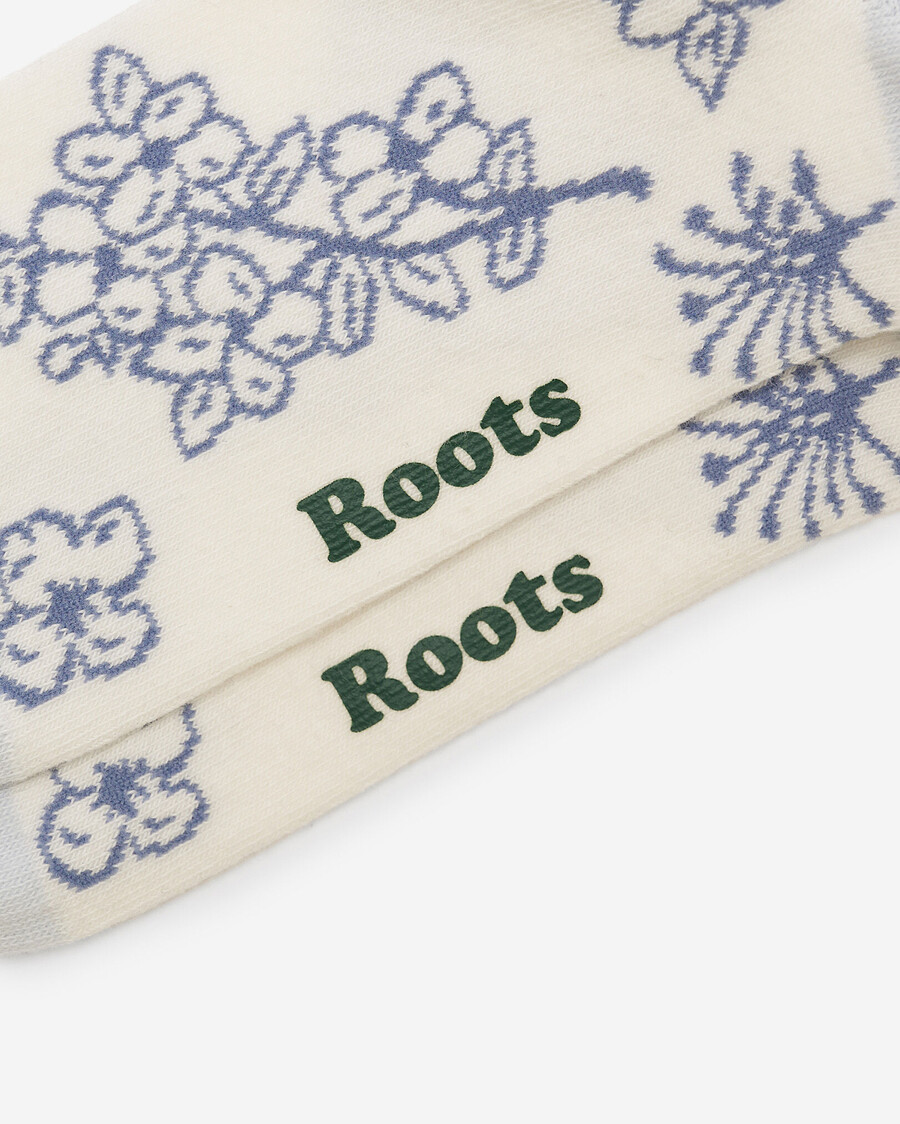 damen-socke mit blumenmuster