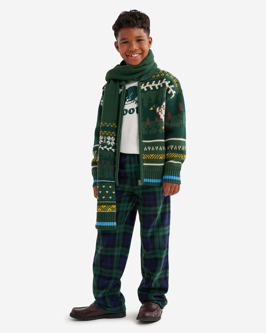 kinder-hüttenschal fair-isle-strickjacke