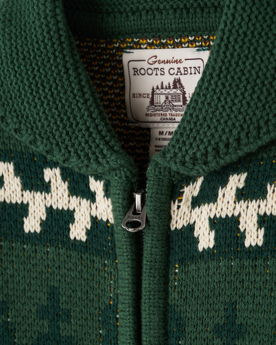 kinder-hüttenschal fair-isle-strickjacke