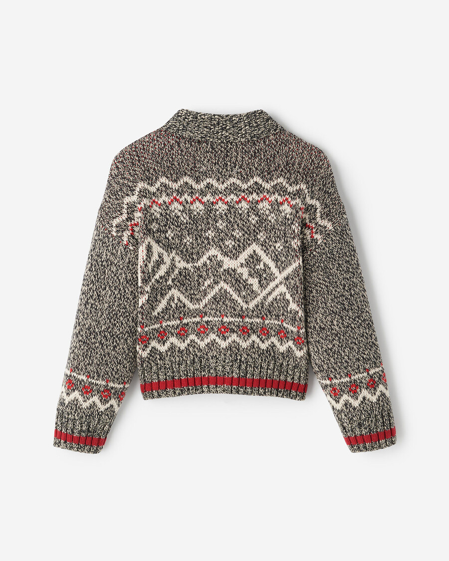 kleinkind-hütte fair-isle-strickjacke