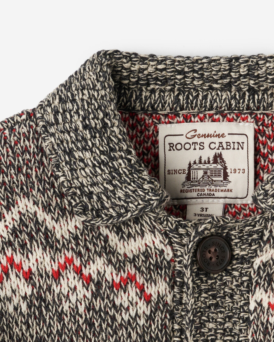kleinkind-hütte fair-isle-strickjacke