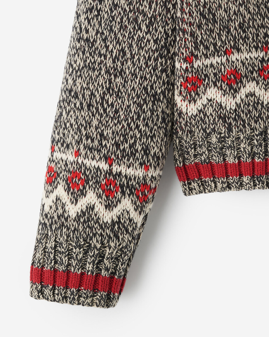 kleinkind-hütte fair-isle-strickjacke