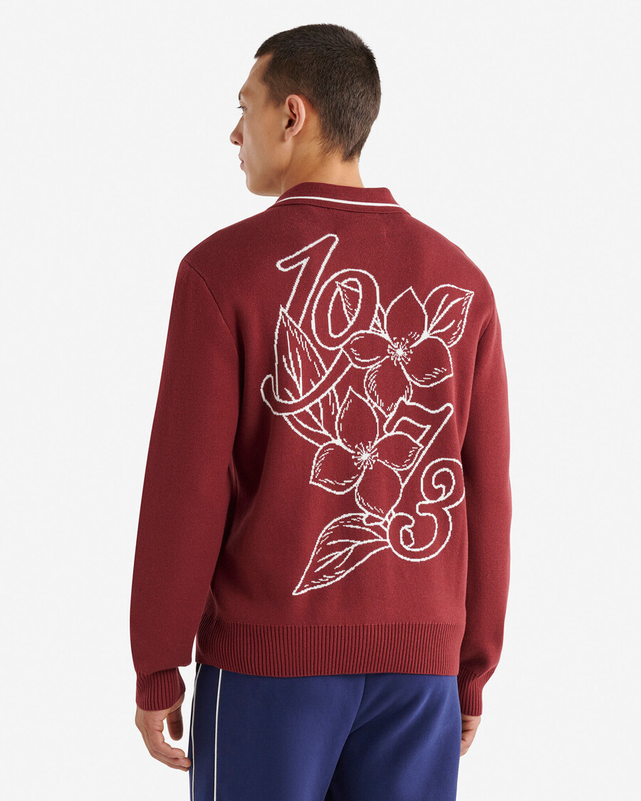 robson jacquard-strickjacke mit reißverschluss
