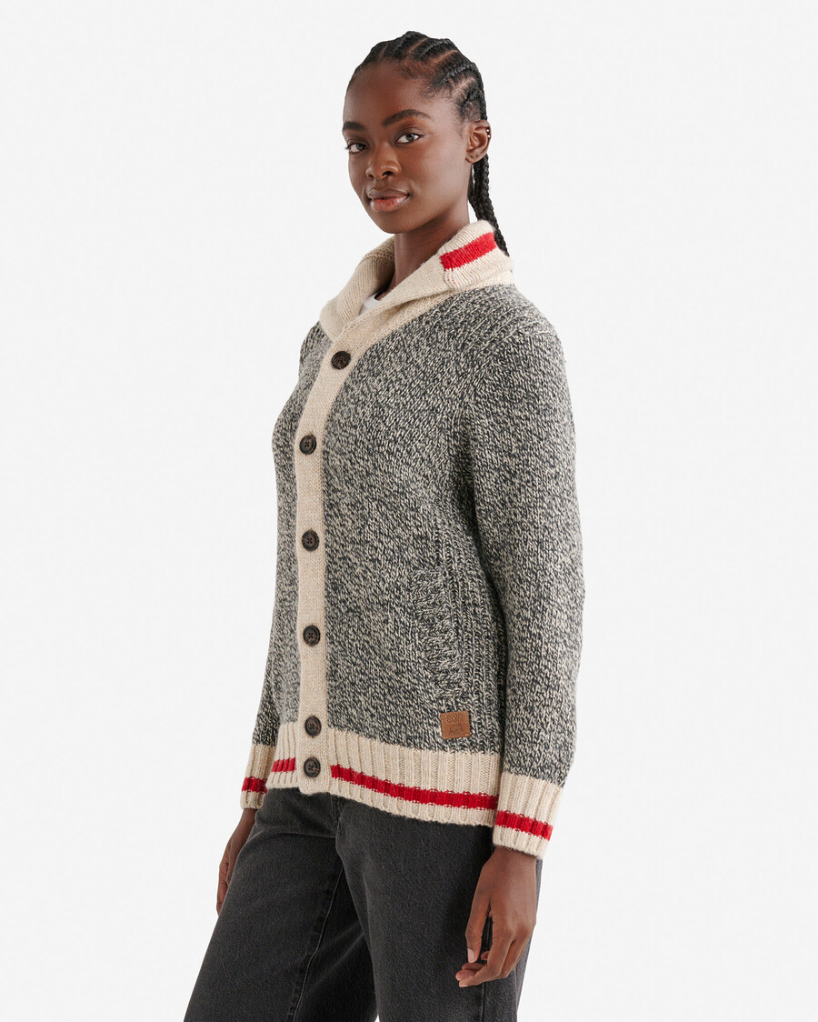 heritage cabin schal-strickjacke