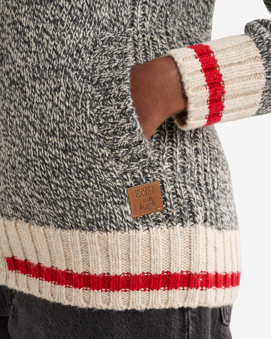 heritage cabin schal-strickjacke