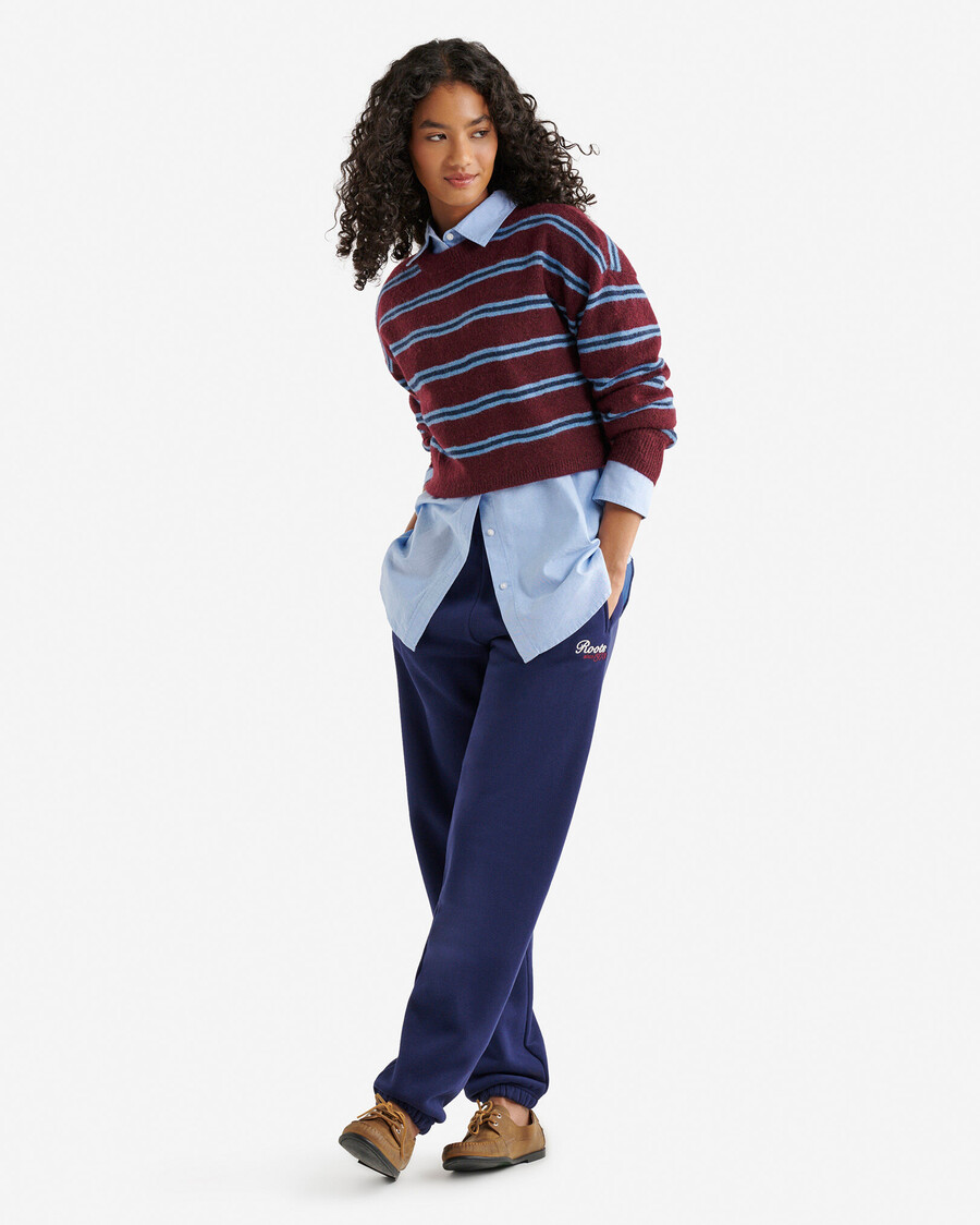 olivia stripe crew sweater