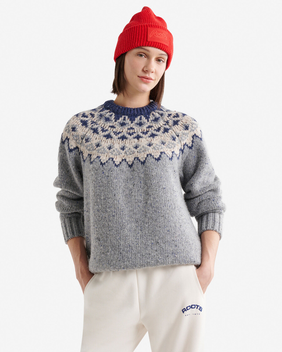 oversized fair isle pullover