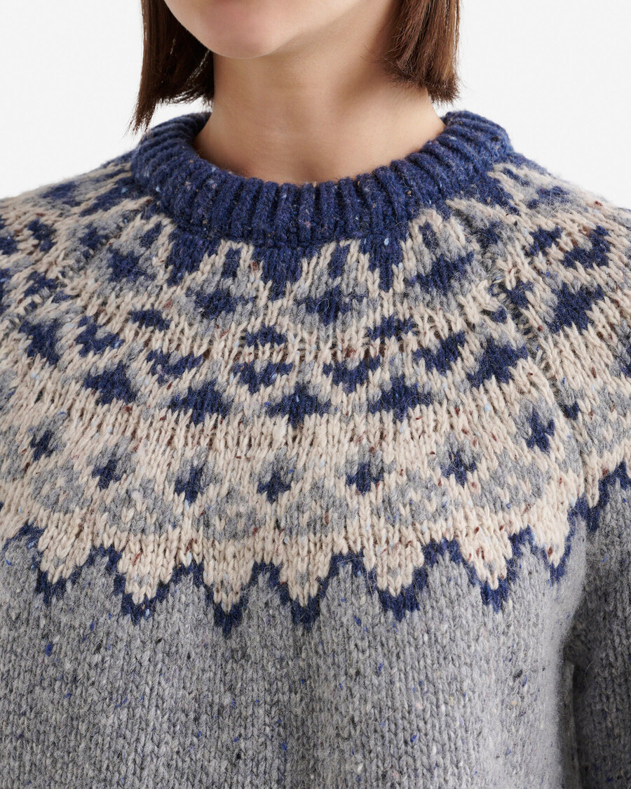 oversized fair isle pullover